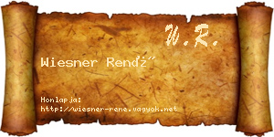 Wiesner René névjegykártya
